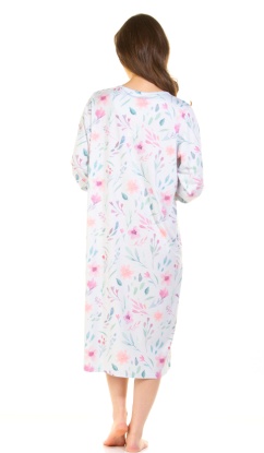 La Marquise Watercolors Cotton Rich Long Sleeve Nightdress